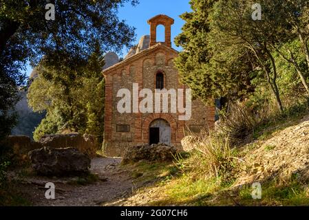 Eremitage von Sant Benet de Montserrat (Barcelona, Katalonien, Spanien) ESP: Ermita de Sant Benet de Montserrat (Barcelona, Cataluña, España) Stockfoto