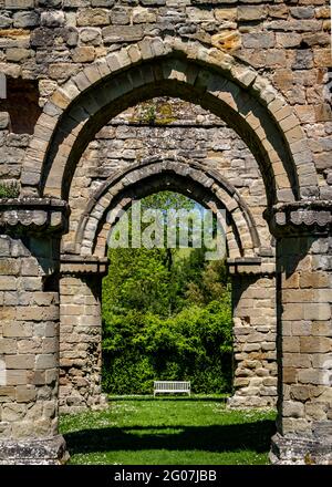 Archway Buildwas Abbey Stockfoto