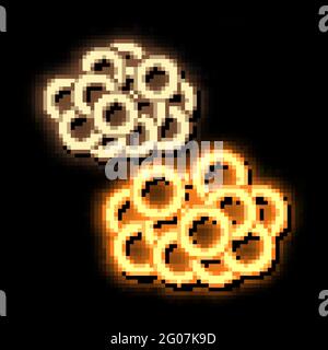 Kaviar hauft Neon Glow Icon Illustration Stock Vektor