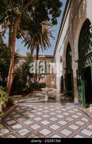 Schöne Innenräume in Marrakesch, Marokko Stockfoto