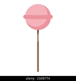 Candy Sweet Lollipop Vektor-Logo-Vorlage. Candy Bar Linie Symbol Vektor-Zeichen, lineare Kontur Logo Design Illustration Shop Symbol isoliert auf weißem Hintergrund Stock Vektor