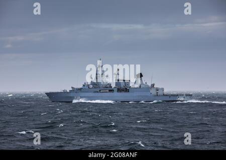 Die deutsche Marine Sachsen Klasse Fregatte Hamburg Stockfoto