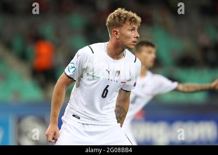 Ljubljana, Slowenien, 31. Mai 2021. Matteo Lovato aus Italien während des Spiels der UEFA U21 Championships 2021 im Stadion Stoczicw, Ljubljana. Bildnachweis sollte lauten: Jonathan Moscrop / Sportimage Stockfoto