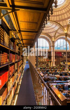 FRANKREICH. PARIS (2. BEZIRK). NATIONALE BIBLIOTHEK FRANKREICHS (BNF). SITE RICHELIEU. SALLE LABROUSTE (2016, RÄUME RENOVIERT VON VIRGINIE BREGAL UND BRUNO G. Stockfoto