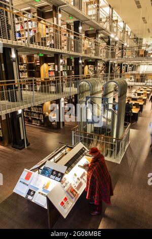 FRANKREICH. PARIS (2. BEZIRK). NATIONALE BIBLIOTHEK FRANKREICHS (BNF). SITE RICHELIEU. ZENTRALGESCHÄFT NEBEN DER SALLE LABROUSTE (2016. RENOVIERTE RÄUME VON Stockfoto