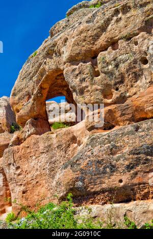 Archäologische Stätte von Tiermes, Montejo de Tiermes, Soria, Castilla y León, Spanien, Europa Stockfoto