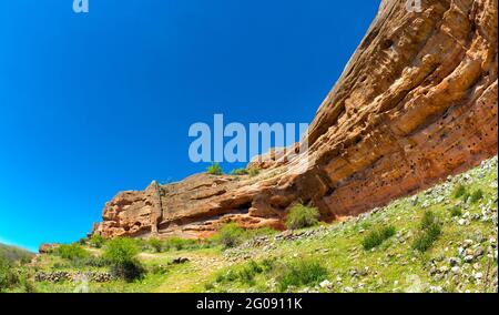 Archäologische Stätte von Tiermes, Montejo de Tiermes, Soria, Castilla y León, Spanien, Europa Stockfoto