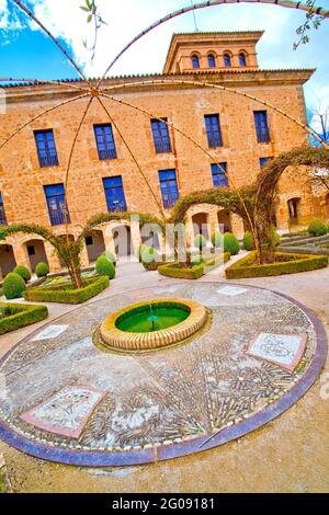 Renaissance-Gärten, Palacio de los Castejones, Architektur aus dem 16. Jahrhundert, Ágreda, Soria, Castilla y León, Spanien, Europa Stockfoto