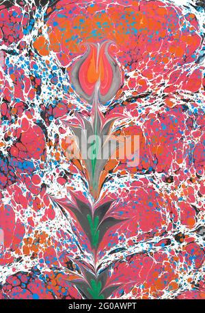 Marmorieren mehrfarbige Textil Mischung Muster Hintergrund Design Stockfoto