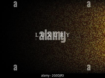 Abstrakter Vektor Gold Hintergrund glitzert Gold in einem Kreis Design Vorlage Stock Vektor