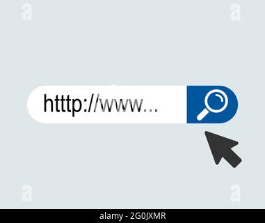WWW Internet-Suchleiste Symbol isoliert auf Hintergrund. Tool für Website, App, ui und Logo . Stock Vektor