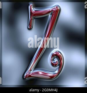Grafik mit dem Großbuchstaben Z als Monogramm Stockfoto