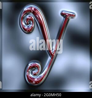 Grafik mit dem Großbuchstaben Y als Monogramm Stockfoto