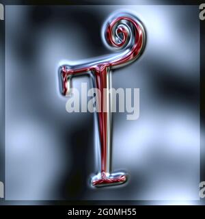 Grafik mit dem Großbuchstaben T als Monogramm Stockfoto