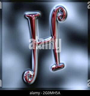 Grafik mit dem Großbuchstaben H als Monogramm Stockfoto