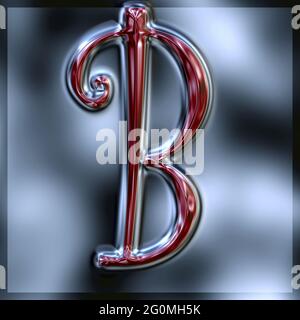 Grafik mit dem Großbuchstaben B als Monogramm Stockfoto