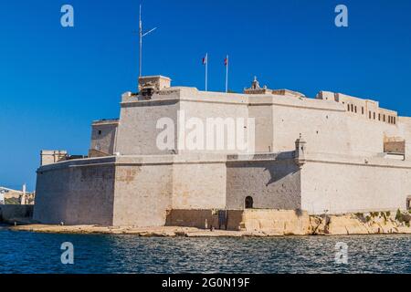 Fort St. Angelo in Birgu, Malta Stockfoto