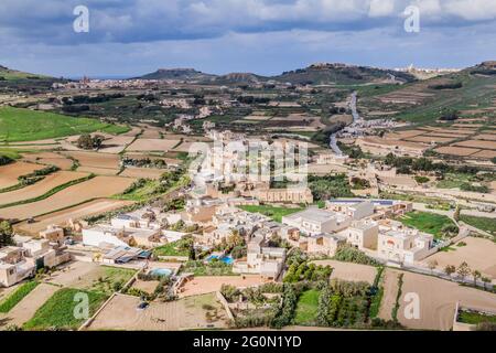 Luftaufnahme der Stadt Victoria, Gozo Island, Malta Stockfoto