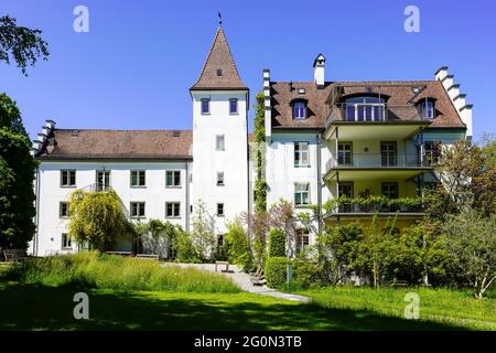 Berühmtes Wartegg Schloss am Bodensee in Rorschach. Wartegg ist das erste Swiss Historic Hotel in der Ostschweiz. Kanton St. Gallen in Schweiz Stockfoto