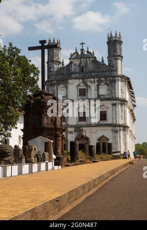 OLGOA, INDIEN - 15. Dez 2019: Old Goa, Goa Indien 15 2019. Dezember: Kirche und Kloster des heiligen Franziskus von Assisi ein Weltkulturerbe in Old Goa, Goa Stockfoto