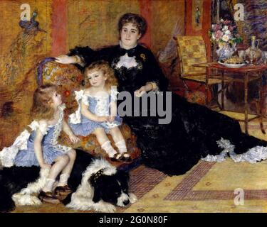 Madame Georges Charpentier (Marguérite-Louise Lemonnier, 1848–1904) und ihre Kinder, Georgette-Berthe (1872–1945) und Paul-Émile-Charles (1875–1895) von Pierre Auguste Renoir (1841–1919), Öl auf Leinwand, 1890 Stockfoto