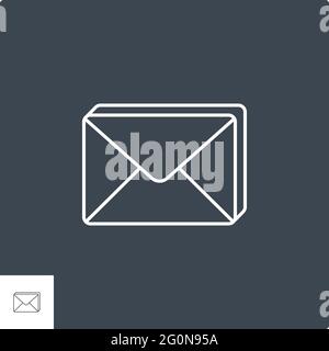 Mail dünne Linie Vektor Icon. Stock Vektor