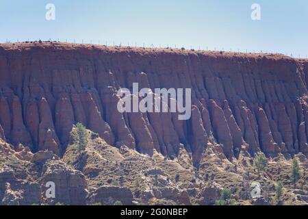 Cárcavas de Marchal (Spanien), Naturdenkmal Andalusiens: badlands ist eine Art erosives Relief, das auf Schlamm- und Tonablagerungen modelliert wird Stockfoto