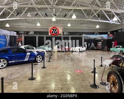 Fahrzeugausstellung im San Diego Automotive Museum, Balboa Park, CA Stockfoto