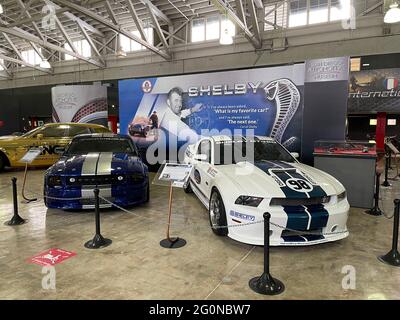 Carol Shelby Mustang Ausstellung im San Diego Automotive Museum, Balboa Park, CA Stockfoto