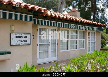 House of Pacific Relations Internationales Ungarisches Kulturhaus im Balboa Park in San Diego, CA Stockfoto