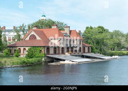 Die Schweißnaht-Bootshaus in Harvard University, Cambridge, Massachusetts Stockfoto