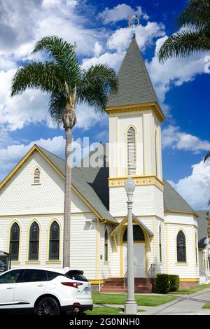 Die Graham Memorial Presbyterian Church an der Ecke C und 10th auf Coronado Island, San Diego, CA Stockfoto