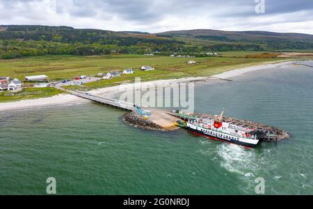 Caledonian MacBrayne Isle of Gigha Passagierfähre Terminal in Tayinloan, Kintyre, Schottland Großbritannien Stockfoto