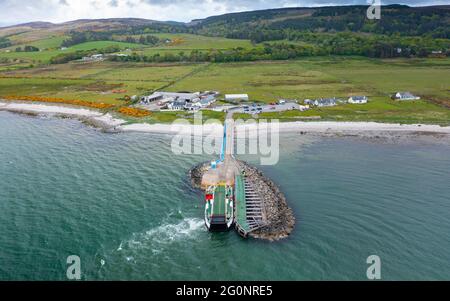 Caledonian MacBrayne Isle of Gigha Passagierfähre Terminal in Tayinloan, Kintyre, Schottland Großbritannien Stockfoto