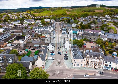 Luftaufnahme von Lochgilphead in Argyll und Bute, Schottland, Großbritannien Stockfoto