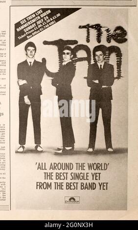 Werbung für die Single „All Around the World“ des 1970er Record Mirror Magazine Stockfoto