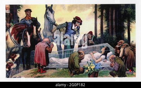 Blanche Neige et les sept nains ,Illustration de Paul Hey,1907. Stockfoto