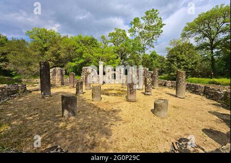 Die Ruinenstadt Butrint in Albanien südlich von Saranda Stockfoto