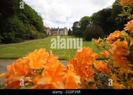 Glenapp Castle, Ballantrae, Girvan KA26 0NZ, Schottland, Großbritannien. 5 Sterne Luxus Castle Hotel, Ayrshire, Südwesten Schottlands Stockfoto