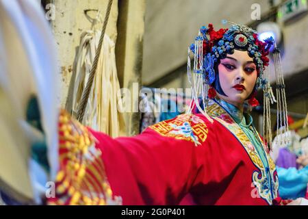 Chinesische Oper hinter der Bühne (Lissabon) Stockfoto