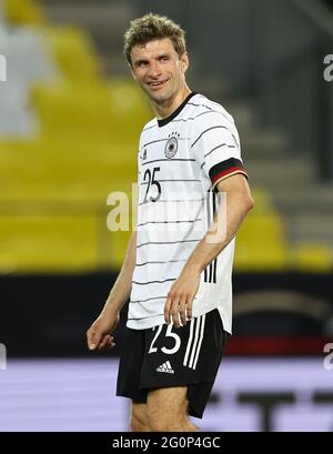Innsbruck, Österreich. Juni 2021. Fußball: Internationales Spiel, Deutschland - Dänemark im Tivoli-Stadion. Thomas Müller aus Deutschland ist auf dem Platz. Quelle: Christian Charisius/dpa/Alamy Live News Stockfoto