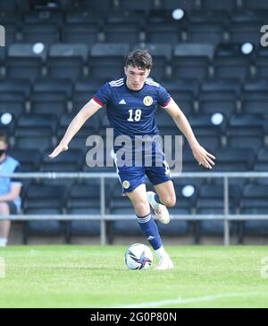 Dumbarton, Schottland .UK 2. Juni 21 Freundschaftliches Spiel.Schottland U-21 gegen Northern Irel und U-21 C&G Systems Stadium, Dumbarton. Scotland U-21 Kyle Joseph Kredit: eric mccowat/Alamy Live News Stockfoto