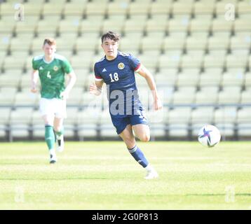 Dumbarton, Schottland .UK 2. Juni 21 Freundschaftliches Spiel.Schottland U-21 gegen Northern Irel und U-21 C&G Systems Stadium, Dumbarton. Scotland U-21 Kyle Joseph Kredit: eric mccowat/Alamy Live News Stockfoto