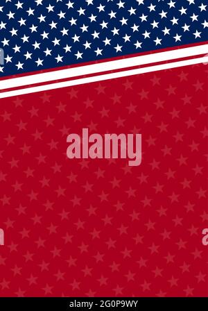 Vektor der USA Banner Hintergrund mit Elementen der amerikanischen Flagge Stock Vektor