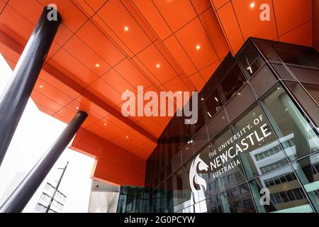 University of Newcastle, NSW, Nu Space Building im Stadtzentrum von Newcastle Stockfoto