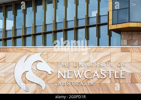 University of Newcastle, NSW, Nu Space Building im Stadtzentrum von Newcastle Stockfoto