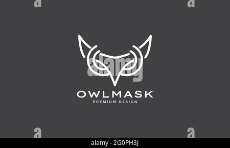 Einzigartige Linien Kopf Auge Eule Logo Symbol Vektor Symbol Design Illustration Grafik Stock Vektor