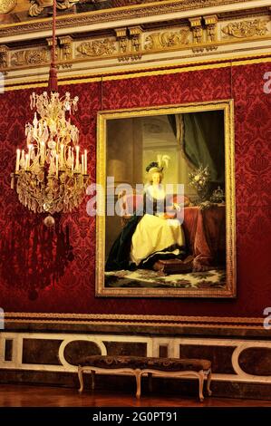 FRANKREICH, YVELINES (78) DOMAINE DE VERSAILLES, DAS SCHLOSS, DER VORRAUM DES GRAND COUVERTS, MARIE-ANTOINETTE-PORTRÄT Stockfoto