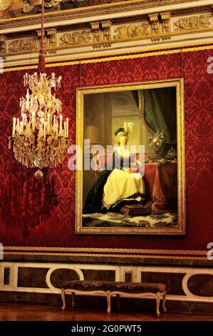 FRANKREICH, YVELINES (78) DOMAINE DE VERSAILLES, DAS SCHLOSS, DER VORRAUM DES GRAND COUVERTS, MARIE-ANTOINETTE-PORTRÄT Stockfoto