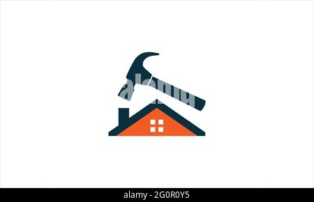 Home Konstruktion Logo Design Symbol Vorlage Vektor Illustration Stock Vektor